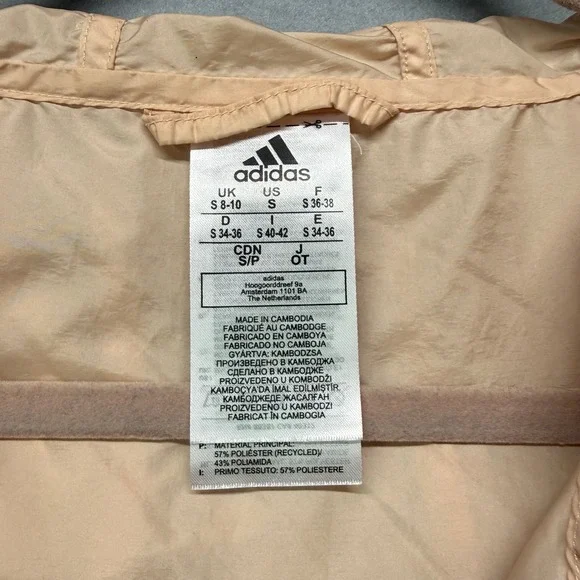 Adidas‎ x Zoe Saldana Women's Lightweight Hooded Windbreaker Jacket Size S - Picture 3 of 9